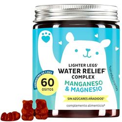 Ositos Water Relief - Vitamina C, Magnesio, Manganeso - Sin Azúcares Añadidos - Para el Equilibrio de Electrolitos y Piernas Ligeras - Retención de Agua - 60 Unidades - Veganos - Bears With Benefits