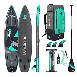 Bluefin SUP Cruise Carbon 12 Opblaasbaar Paddleboardboard voor VolwassenenCruise Carbon Veilig en Makkelijk Mee Te Nemen Carbon Accessoires Inbegrepen,12 Pack,Zwarte Ridder