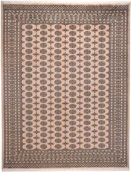 rugsoflondon Pakistan Bokhara Area Rug Pile-100% Handmade in Beige, Grey Colours 362 x 282cm, Wool, 362 x 282