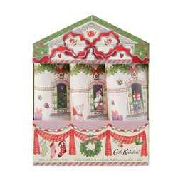 Cath Kidston Pocket Hand Cream Trio 3 x 30 ml, Red Berry and Cedar, Travel Size and Vegan Friendly, Beauty Gift For Her, Christmas Décor and Stocking Filler, A Doll’s House Collection