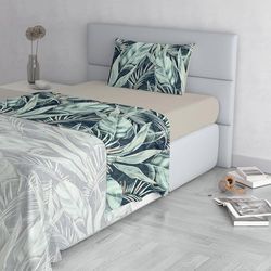 Italian Bed Linen FASHION Set med säng i Italien, mikrofiber, tropiskt, enkelt