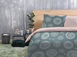 CALITEX 3-delat set 240 x 220 cm Zagora, 100 procent_bomull, blå, 240_x_220_cm