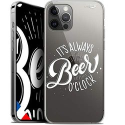 Caseink Beschermhoes voor Apple iPhone 12 Pro Max (6.7), Gel HD [Bedrukt in Frankrijk, iPhone 12 Pro Max, zacht, schokbestendig, Its Beer O'Clock