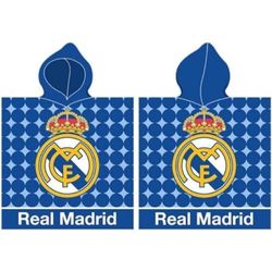 Real Madrid Poncho de Plage Serviette de Sport Unisexe pour Enfant, Jeunesse, Mixte, 414152, Multicolore, Taille Unique