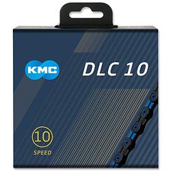 KMC DLC 10 Speed Chain, Zwart/Blauw, 116 Links