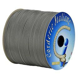 Paracord 550 Type III Basic, vit/svart 4 mm - 100 mt, 7 trådar, 100% Tillverkad i Italien 006079309 Corderie Italiane