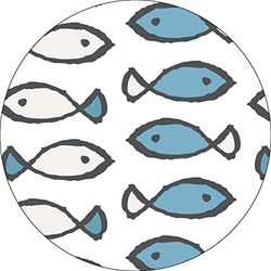 Bonateks, Ronde digitaal bedrukte muismat, antislip onderkant, voor kantoor en thuis, diameter: 22 cm