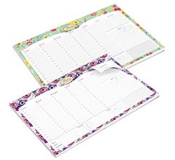 Pigna Set 2 Desk Planner Nature Flowers, sottomano da scrivania 42 * 29,6