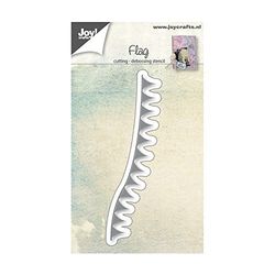Joy. Hantverk klippning och instansning stencil flagga, silver