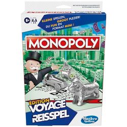 Monopoly-reisspel, eenvoudig mee te nemen, spel voor 2-4 spelers, reisspel voor kinderen - Frans-Nederlandse versie