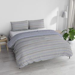 Italian Bed Linen Athena Dekbedovertrekset van 100% katoen, Malindi blauw, tweepersoonsbed