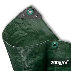 NOOR Bâche de Couverture Super - 200g/m² - 3x5 m - Vert - Bâche Tout Usage pour Protection Contre Les intempéries - Idéale pour Le Jardin - stabilisée UV, enduite des Deux côtés, imperméable