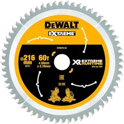 DeWalt DT99570-QZ - Hojas para Sierra Circular Estacionaria XR EXTREME RUNTIME 216mm x 30mm 60D 7º