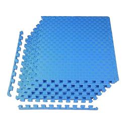 BalanceFrom Tappetino per esercizi puzzle extra spesso 2,5 cm con piastrelle ad incastro in schiuma EVA per MMA, esercizi, ginnastica e palestra a casa, spessore 1,5 cm, colore: blu