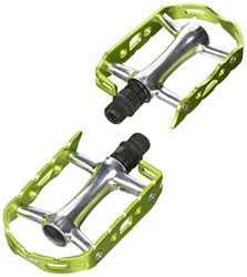 XLC Pedaler MTB ultralätt, silver/limegrön, en storlek