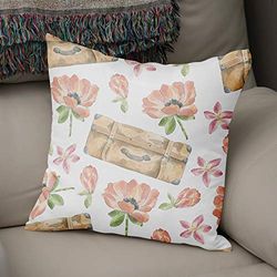 Bonamaison Decoratieve kussenhoes willekeurig patroon, gooien kussenhoezen, home decoratieve kussenslopen voor woonkamer, bank, slaapkamer, grootte: 43x43 cm - ontworpen en vervaardigd in Turkije
