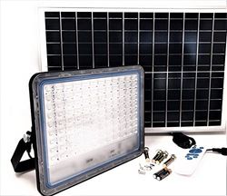 tempo di saldi Faro Led Da Esterno 200W Luce Bianca Fredda Con Pannello Solare E Telecomando