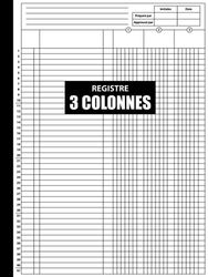 Registre 3 Colonnes: Livre comptable 3 colonnes pour le suivi quotidien et mensuel des revenus et des dépenses, la planification financière pour suivre ton budget familial.