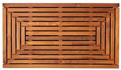 Bare Decor Giza Shower, SPA, Felpudo de Puerta de Madera Maciza de Teca, marrón, 50 x 90 cm (Rectangular)