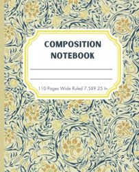 yellow floral vintage: floral vintage composition notebook