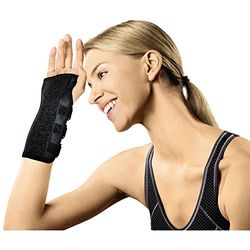 SPORLASTIC – Muñequera MANU-HiT Carpal – Férula ortopédica del túnel carpiano con almohadilla CTS RELIEF – Ideal para el síndrome del túnel carpiano y tendinitis – Negro XL