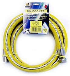 manguera estufa de gas flexible 2 mt 1/2 "EN 14800 UNICOOKER M/F CE EN 14800 L 200 cm