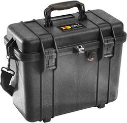 PELI 1430 Hard Top Loader Carrying Case, IP67 Watertight and Dustproof, 4L Capacity, Made in US, No Foam, Black