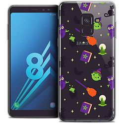 Caseink fodral för Samsung Galaxy A8 (2018) A530 (5.6) fodral [kristallgel HD halloween kollektion design häxa Potter - mjuk - ultratunn - tryckt i Frankrike]