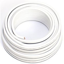 SeKi Câble de haut-parleur 2 x 4,00 mm² - 10 m - Blanc - CCA - Câble audio - Câble d'enceinte