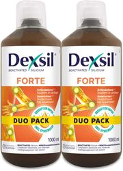 Dexsil Forte Articulations - Complément Alimentaire - Soutient les Articulations - Solution à Base de Silicium Organique, MSM, Glucosamine, Zinc et Cuivre - 1 l, Lot de 2