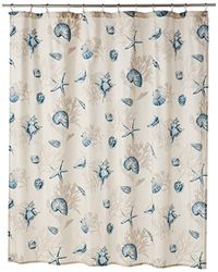 Madison Park Bayside Tenda Doccia, Blu, 182,9 x 182,9 cm
