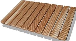 CASTELMERLINO Shower Accessories, Larch Wood, Natural, 49 x 79