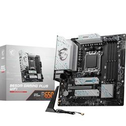 MSI B650M GAMING PLUS WIFI Scheda Madre, mATX - Supporta AMD Ryzen 7000 Series, AM5 - DDR5 Memory Boost 7800+ MHz/OC, PCIe 4.0 x16, M.2 Gen4, Wi-Fi 6E