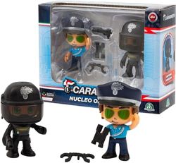 Giochi Preziosi Carabinieri Lot de 2 Mini Action Hero de 7 cm articulés avec Uniforme Ordinaire et 1 Brigade Mobile Comprend des Accessoires, pour Enfants à partir de 4 Ans