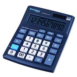 Bordsräknare Donau TECH Office K-DT5101-01/10-siffrig visning/137 x 101 x 30 mm/färg: svart/miniräknare Dual-Power Solar – batteridrift/kompakt design/5 års garanti