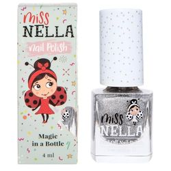 Miss Nella Shooting Star – Speciellt metallisk silver nagellack för barn, vattenbaserat och luktfritt som enkelt går att skala bort.