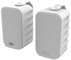 Audibax Delta 52 BT White Pair of Bluetooth Speakers – High-Performance Active Wall Speakers – Bluetooth Compatible – High Frequency Range (80Hz-20kHz) – Surround Sound