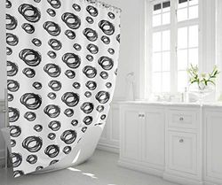 Bonamaison Digitally Printed Shower Curtain, 1 Piece 150x200 Cm - Designed And Manufactured in Turkey