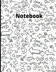 Notebook: Unlined Notebook - Large (8.5 x 11 inches) - 200 Pages - Black Cover