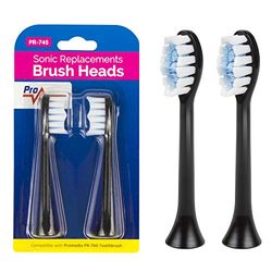 ProMedix PR-740 Cepillo de Dientes Eléctrico Sónico (x2 Cepillos de repuesto, Negro)