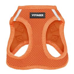 Voyager Step-In Air Pettorina per Cani by Best Pet Supplies - Pettorina per cani di Piccola e Media Taglia in Rete Traspirante, Arancione, XL - Petto 52-58 cm