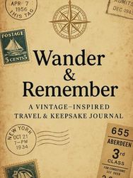 Wander & Remember: A vintage-inspired travel & keepsake journal