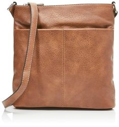 Envy Women's Julie Plain TAN Crossbody Bag, Medium