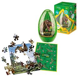National Geographic - Odwracalne Puzzle Dinozaury Tyranozaur Rex, Puzzle 5 Lat T Rex, Jajko Dinozaury, Dinozaury Zabawki, Gry Dinozaury