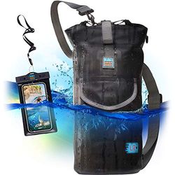 Luck route Dry Bag - Waterdichte rugzak voor kajakken, varen en vissen, snel toegankelijke buitenzak en 500D scheurbestendigheid PVC, Zwarte enkele riem, 10l, Rugzak