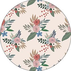 Bonateks, Ronde digitaal bedrukte muismat, antislip onderkant, voor kantoor en thuis, diameter: 22 cm