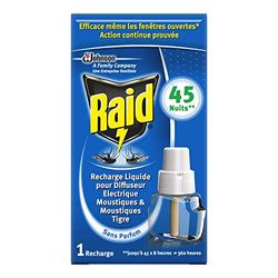 Raid Recharge Électrique Liquide, 45 Nuits, 1 Recharge 27 ml