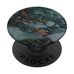 PopSockets Elegant Dark Teal & Copper Marble Pattern PopGrip: Impugnatura per Telefoni Cellulari e Tablet Intercambiabile