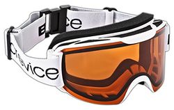 Black Crevice BCR041001-1_Weiß/Orange_One Size - Maschera da Sci Adulti, Taglia Unica, Colore: Bianco Bianco/Arancione