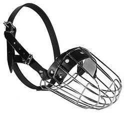 Dino Bigioni Metalen muilkorf voor de grote Spaniel, lengte 9,5 cm, omtrek 32 cm